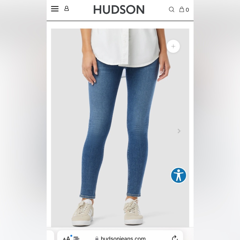 Hudson Collin flap skinny crop distressed!